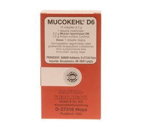Produktbillede af Mucokehl D6 stikpiller 10 stk på tilbud