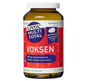Se Livol Multi Total voksne 150 tab. ❤ Kæmpe udvalg i Blandet ❤ Hurtig levering: 1 - 2 Hverdage samt billig fragt - Varenummer: HG-60135 og barcode / Ean: '5702071500179 på lager - Udsalg på Sundhed Spar op til 55% - Over 454 kendte mærker på udsalg
