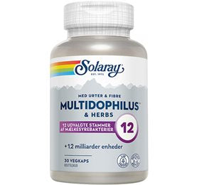 Detaljeret produktbillede af Solaray Cleanse Multidophilus & Herbs 30 kap. på tilbud