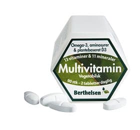 Stort online udvalg i Berthelsen Multivitamin 90 tab. ❤ Berthelsen ❤ Hurtig levering: 1 - 2 Hverdage og gratis fragt v/køb over 295 kr. GLS til pakkeshop ❤ Varenummer: HG-50171-1 og barcode / Ean: 5701629050951 på lager - Kæmpe udvalg i Sundhed - Over 312 kendte brands på udsalg
