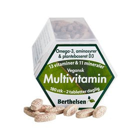 Produktbillede af Berthelsen Multivitamin Vegansk 180 tab. på tilbud