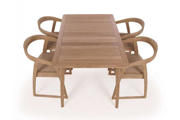Produktbillede af Murcia Venedig Teak Havemøbelsæt 90x150 cm på tilbud i høj kvalitet