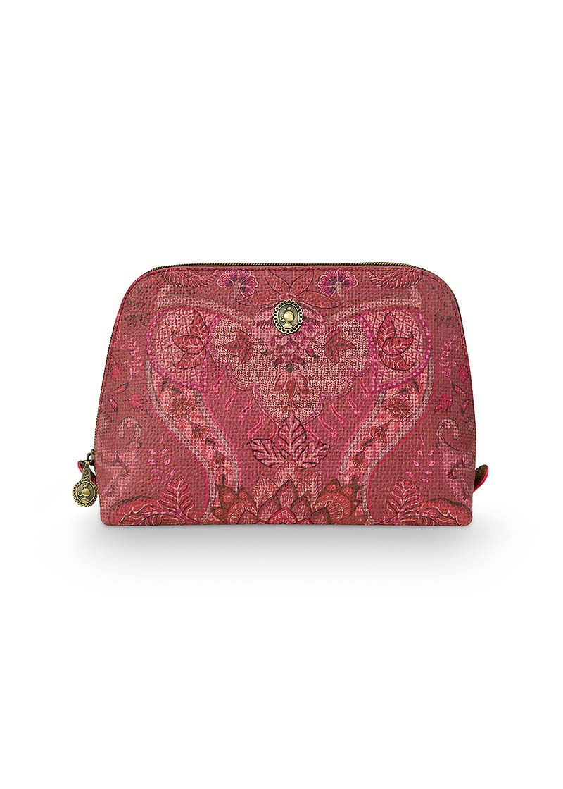 Produktbillede af Cosmetic Bag Triangle Medium Kyoto Festival Dark Pink 24/17x16.5x8cm på tilbud i høj kvalitet