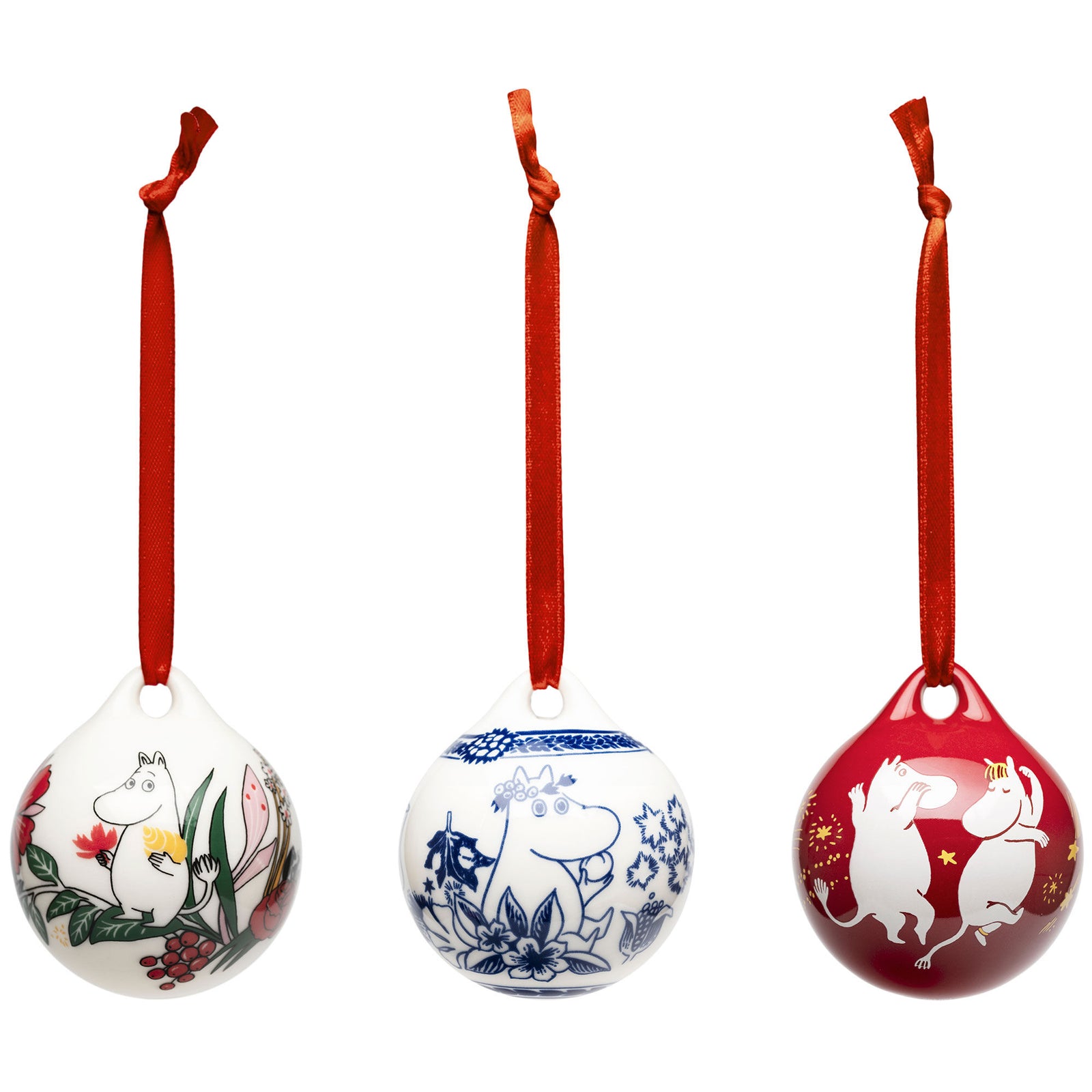 Arabia Arabia Mumin Årskugle Ø5 cm, 3 stk. ❤ detaljebillede i kategorien Moomin