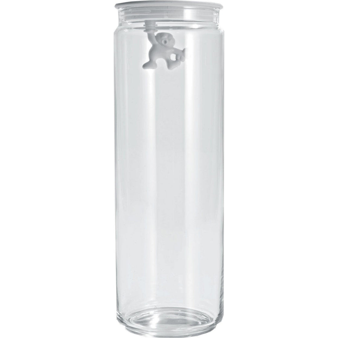 Alessi Alessi Gianni glaskrukke med låg, 200 cl., hvid – close-up (Glasbeholder)
