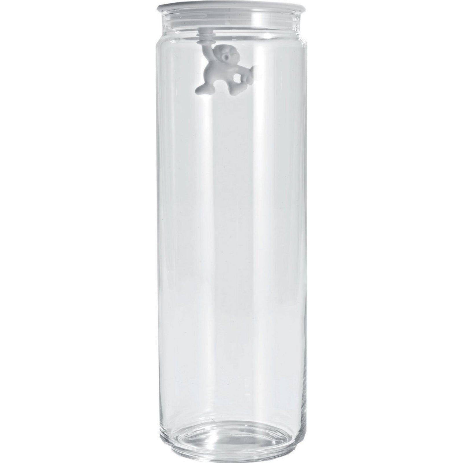 Alessi Alessi Gianni glaskrukke med låg, 200 cl., hvid – close-up (Glasbeholder)