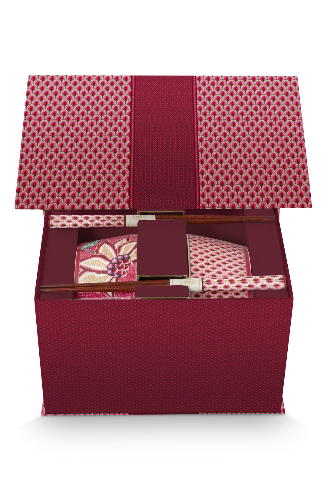 Produktbillede af Giftset Bowls 15cm & Chopsticks Oriental Flower Festival Dar på tilbud i høj kvalitet