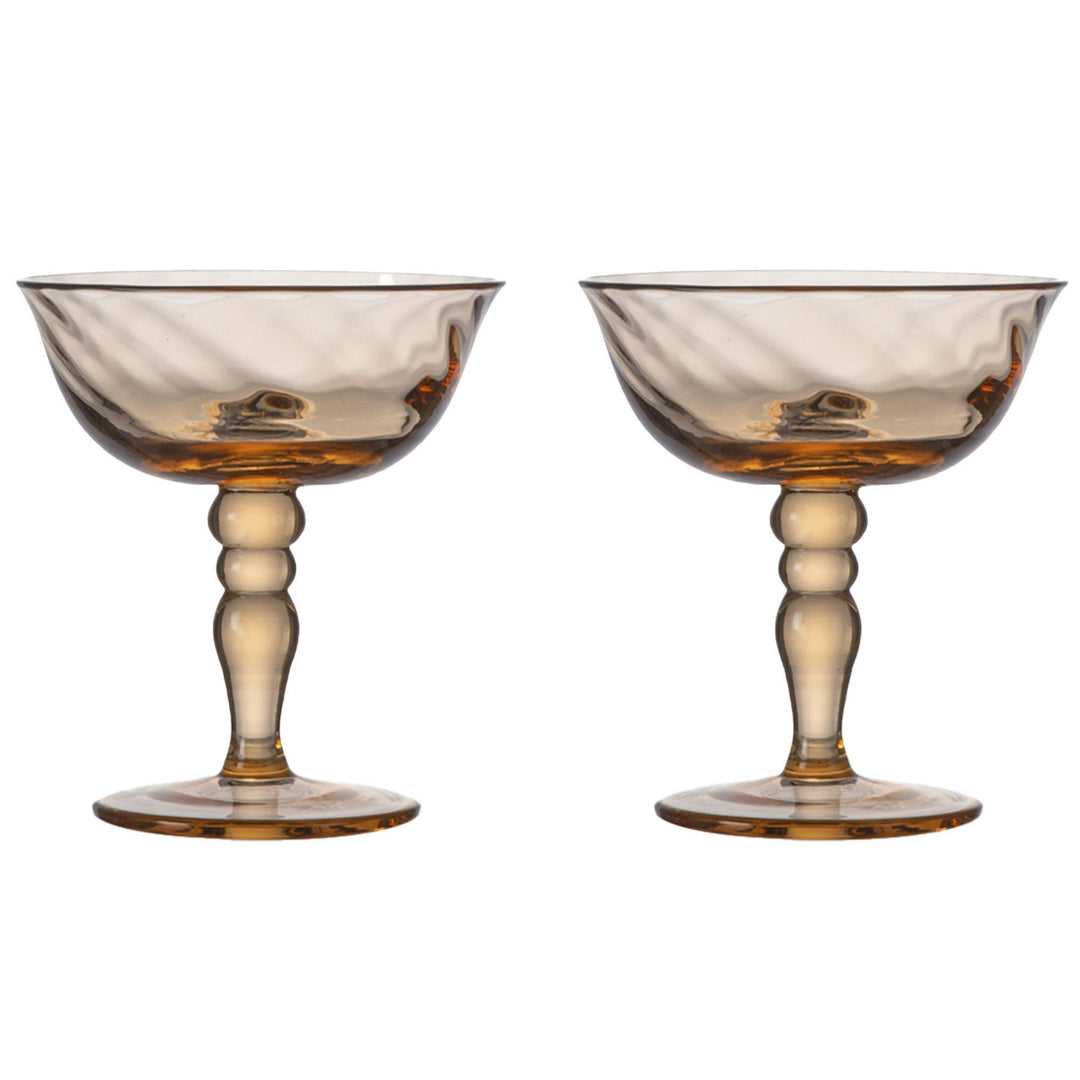Byon Byon Opacity italiensk skål 15 cl, peach, 2-pack – close-up (Glas)