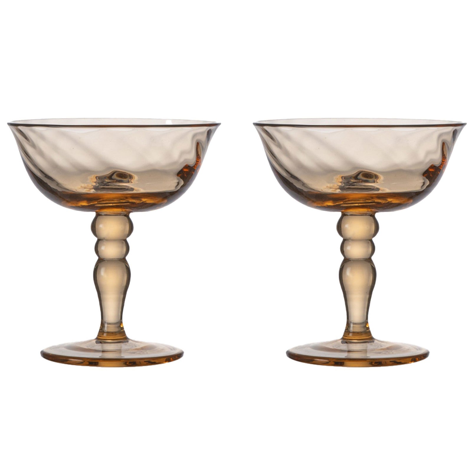 Byon Byon Opacity italiensk skål 15 cl, peach, 2-pack – close-up (Glas)