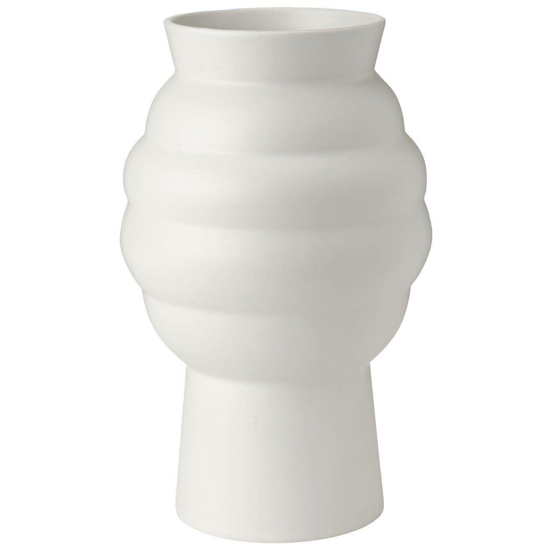 Knabstrup Knabstrup Vas Tortus Archie 23,5 cm, hvid – vinkelbillede (Vaser & Krukker)