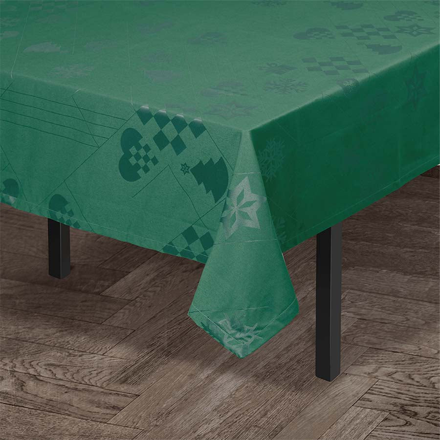 Produktbillede af Rosendahl Natale Damaskdug grøn 150x270 cm i premium kvalitet