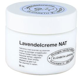 Detaljeret produktbillede af Elizabeth Løvegal Natcreme Lavendel 30ml. på tilbud