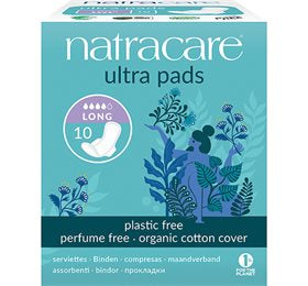 Detaljeret produktbillede af Natracare bind LONG ultra 10 stk. på tilbud