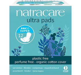 Detaljeret produktbillede af Natracare bind SUPER m. vinger 12 stk. på tilbud