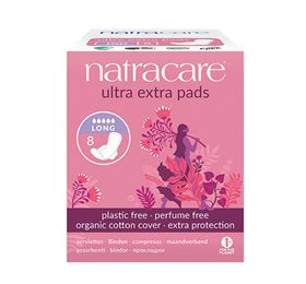 Detaljeret produktbillede af Natracare bind LONG ultra extra m. vinger 8 stk. DATO 16/9-2025 på tilbud