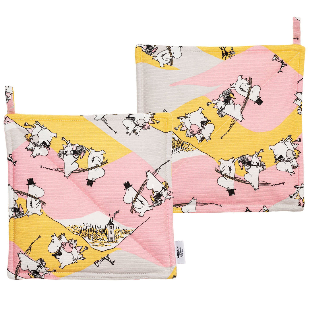 Arabia Arabia Mumi grydelapper 2 stk., Familiehygge – produktbillede (Moomin)