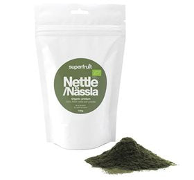 Detaljeret produktbillede af Nettle powder Ø Superfruit 100 g. på tilbud