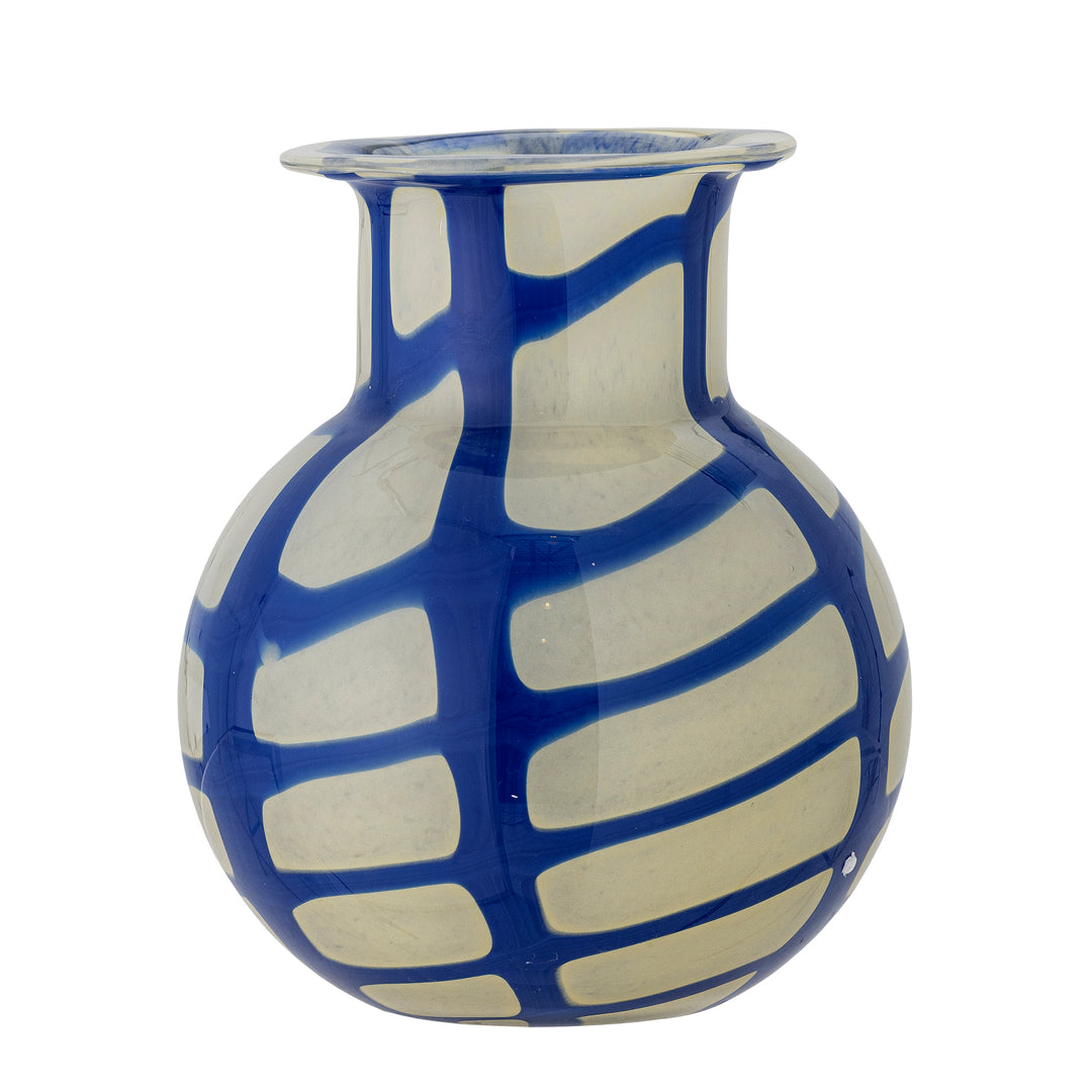 BLOOMINGVILLE Kiran vase blå glas H:19