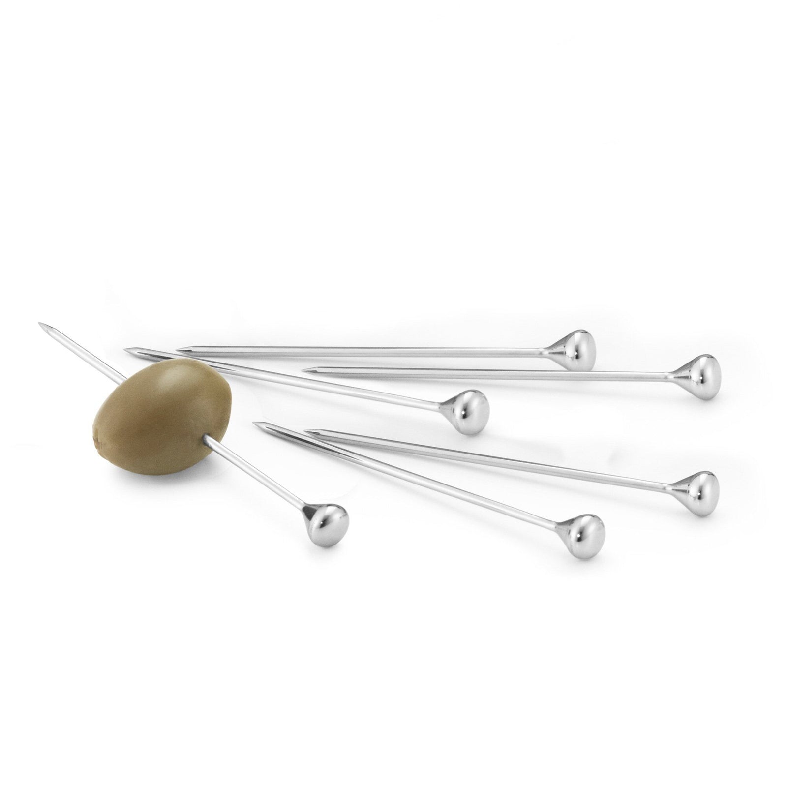 Georg jensen Georg jensen Sky mad-/ cocktailpinde, rustfrit stål, 6 stk. – vinkelbillede (Barudstyr)