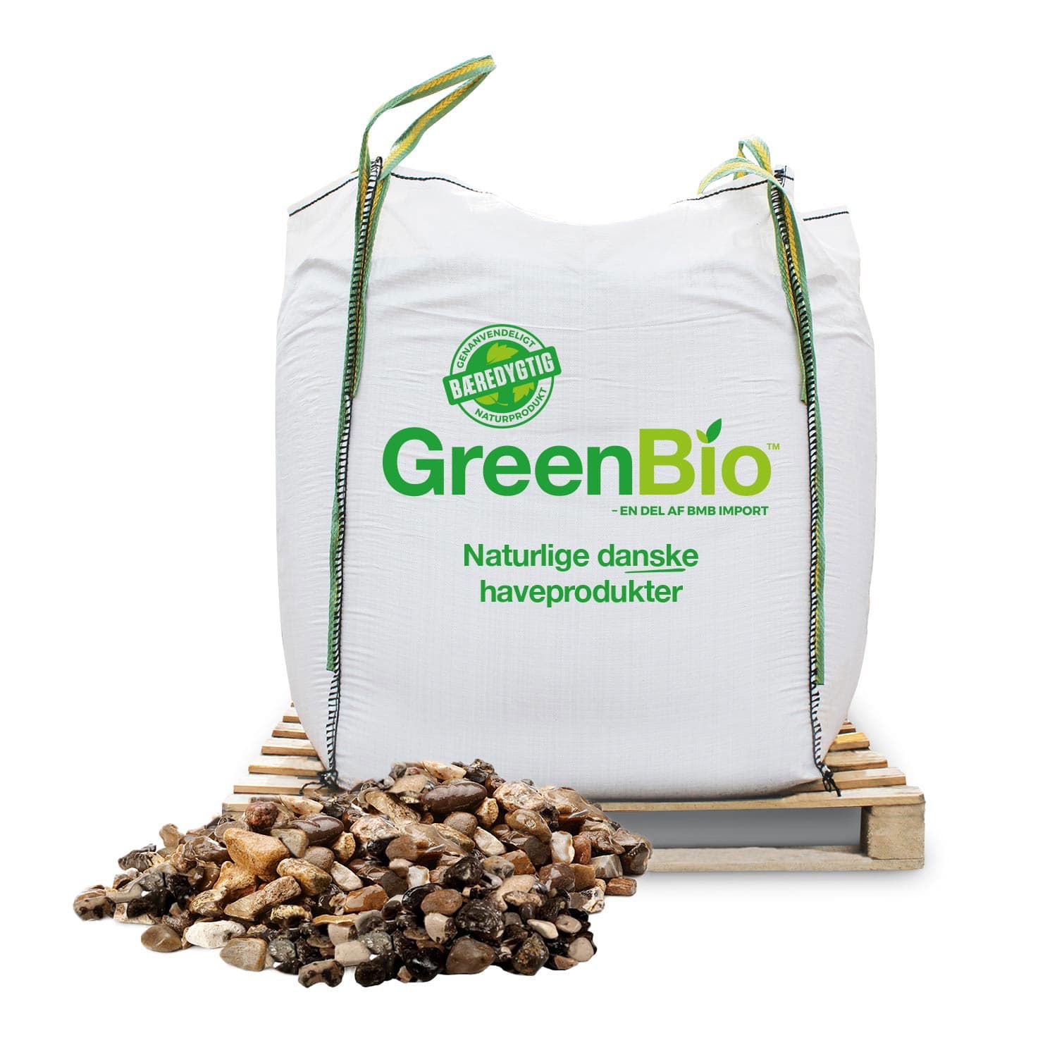 Produktbillede af Nøddesten 16-32 mm brunmix 1000 kg. på tilbud i høj kvalitet