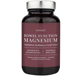 Detaljeret produktbillede af Nordbo Bowel Function Magnesium 60 kaps. på tilbud