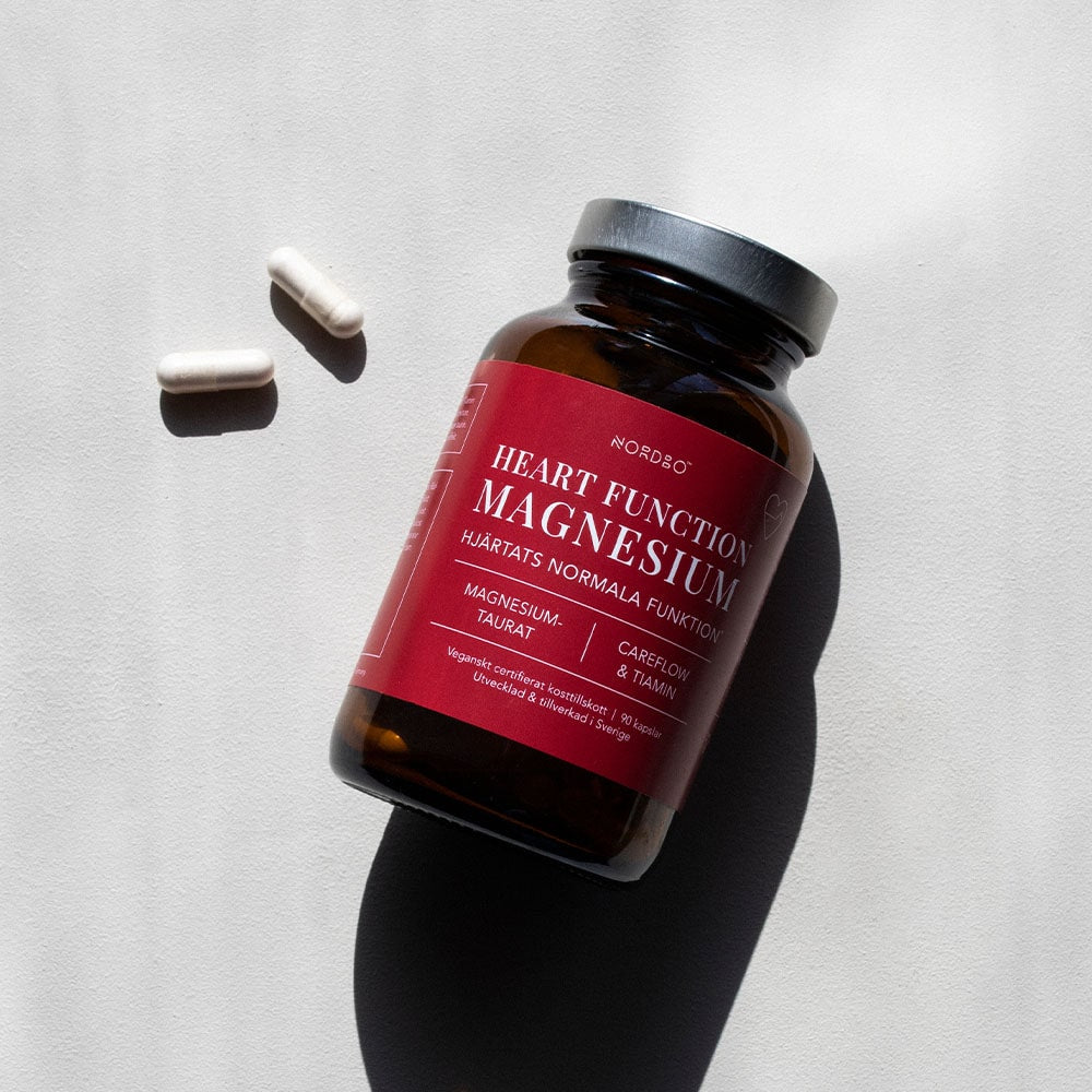 Detaljeret produktbillede af Nordbo Heart Function Magnesium 90 kaps. på tilbud