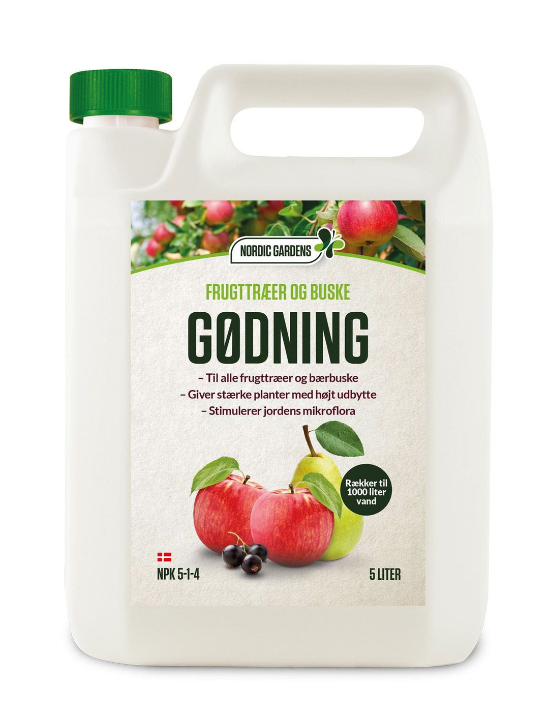 Produktbillede af Frugttræ- og frugtbuskegødning 5 liter på tilbud i høj kvalitet