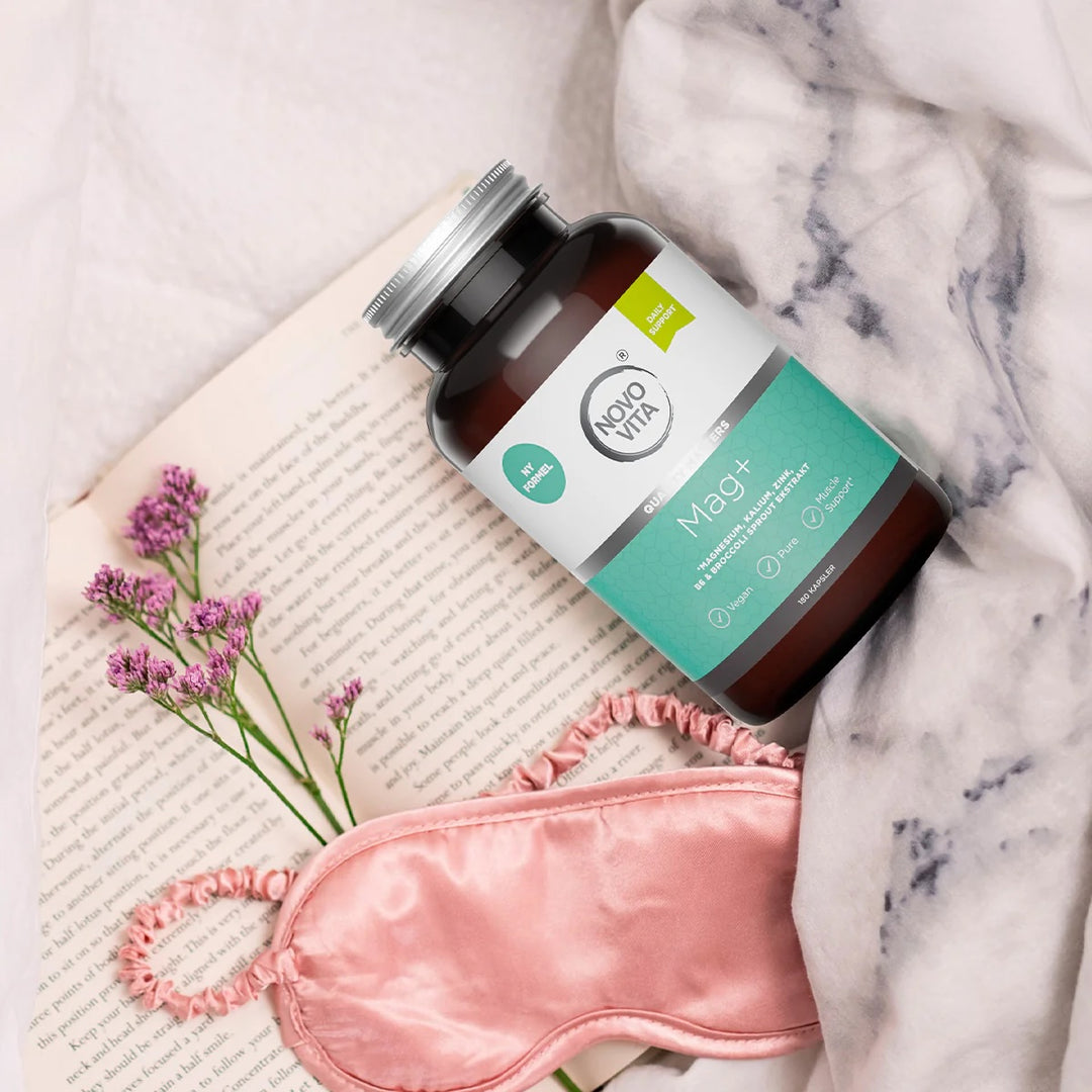 Produktbillede af NovoVita Mag+ magnesium kalium & zink 180 tabletter på tilbud i brug