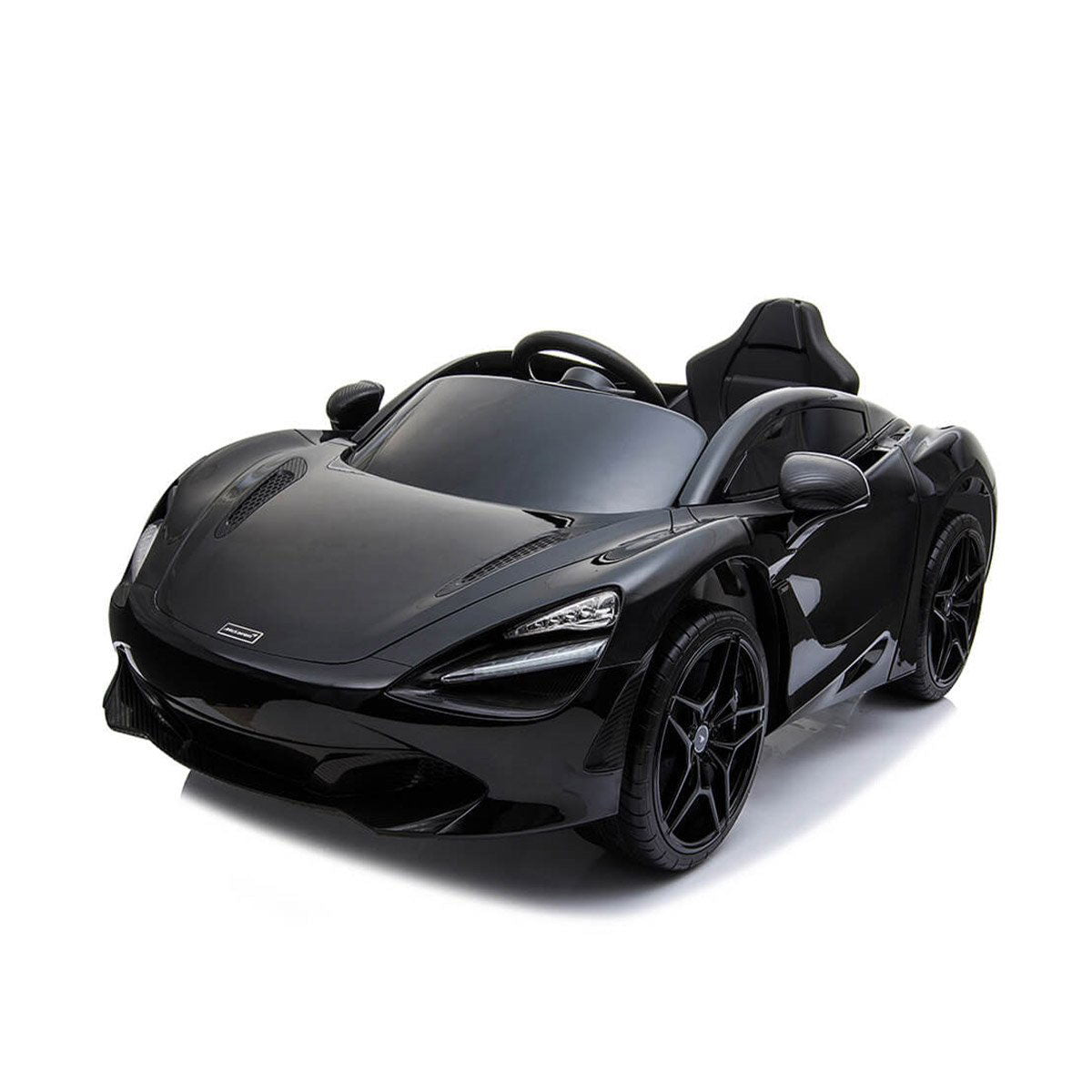 Produktbillede af NORDIC PLAY Speed elbil McLaren 720S 12V med EVA hjul og lædersæde sort på tilbud i høj kvalitet