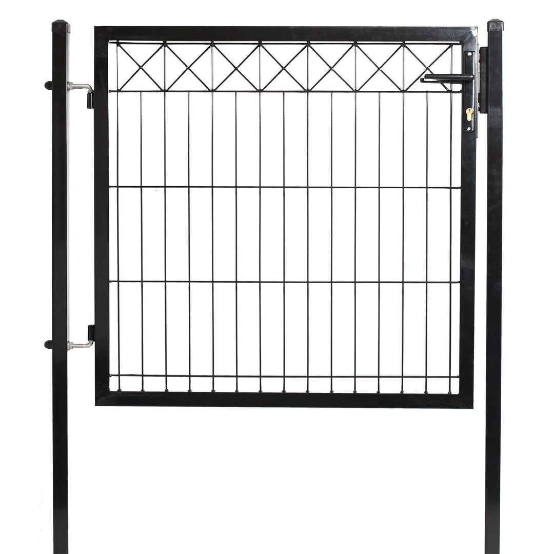 Produktbillede af Låge for panelhegn med Deko X 100 x 100 cm på tilbud i høj kvalitet