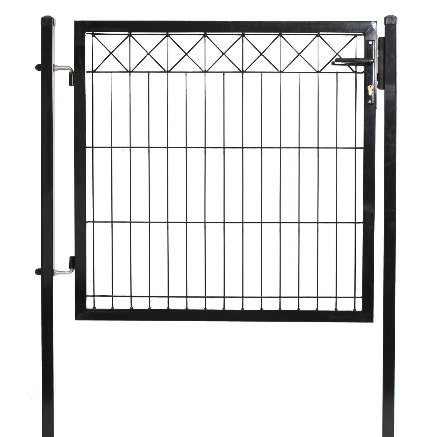 Produktbillede af Låge for panelhegn med Deko X 100 x 100 cm på tilbud i høj kvalitet
