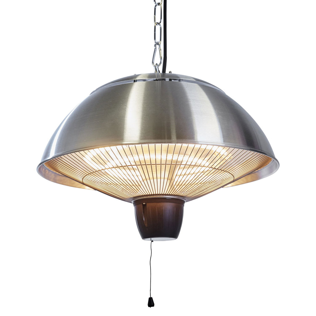 Produktbillede af HORTUS terrassevarmer hængemodel 600/1500 W HA Ø42 cm sølv på tilbud i høj kvalitet