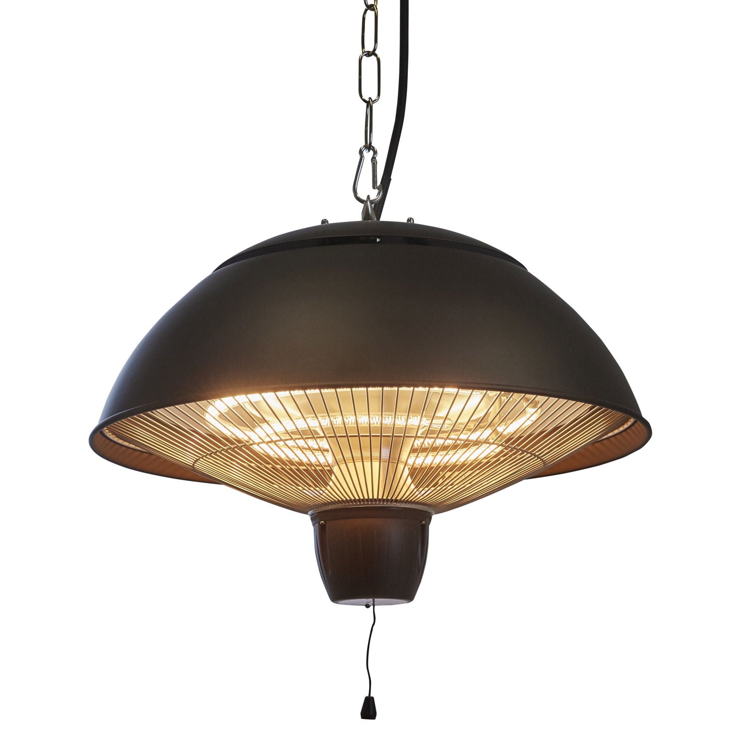 Produktbillede af HORTUS terrassevarmer hængemodel 600/1500 W HA Ø42 cm sort på tilbud i høj kvalitet