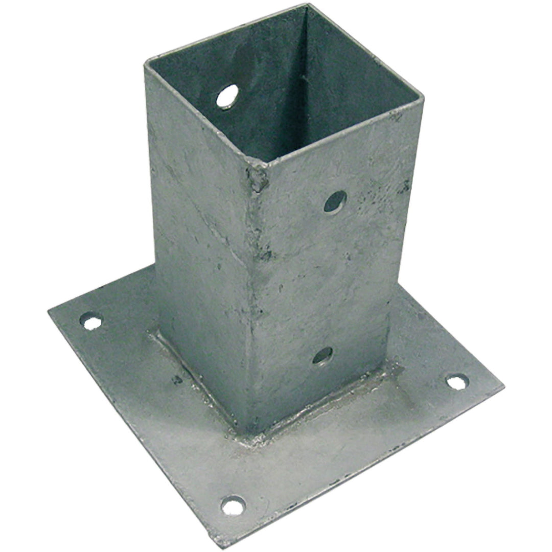 Produktbillede af Stolpefod galvaniseret 71 x 71 mm H: 150 mm på tilbud i høj kvalitet
