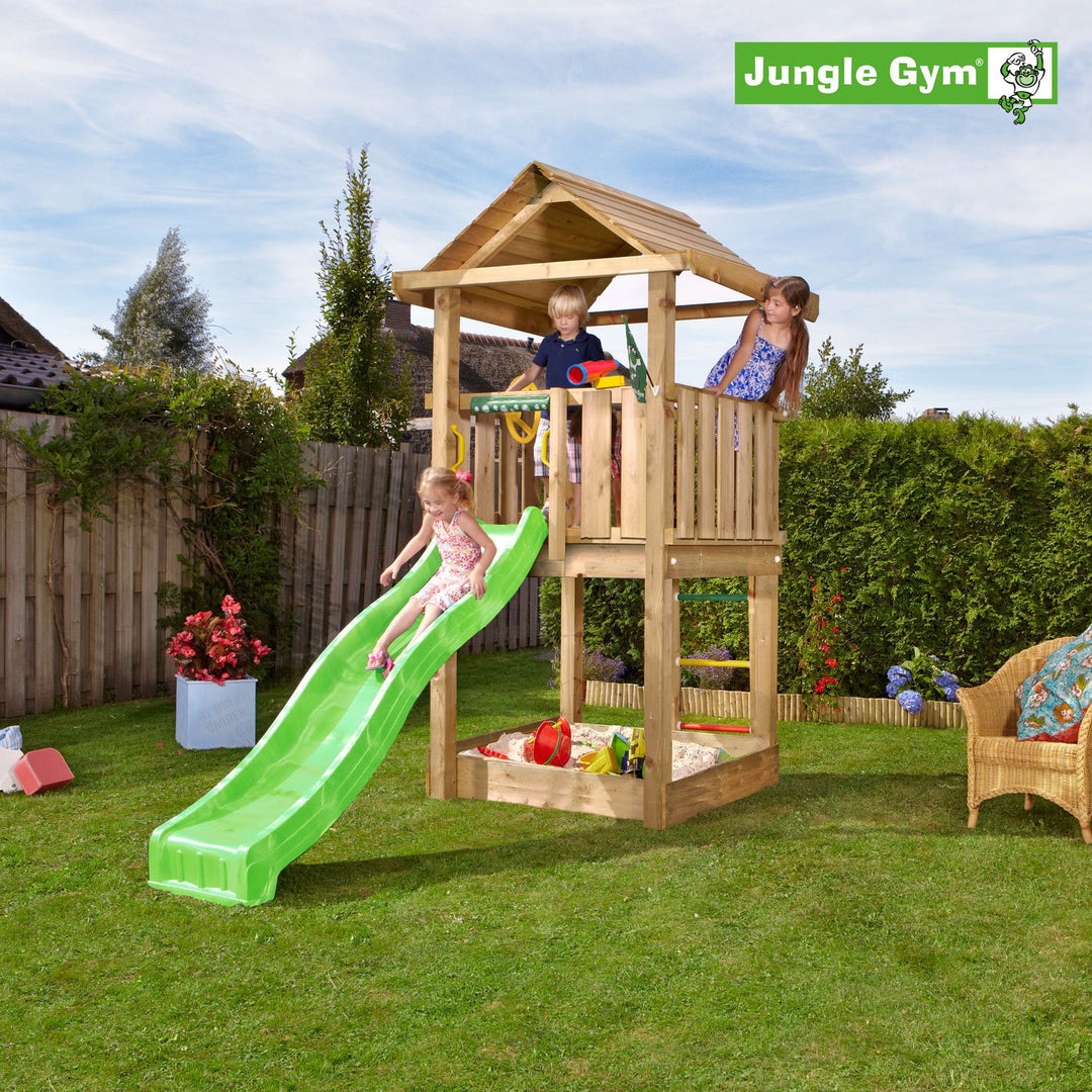 Produktbillede af Jungle Gym House legetårn komplet ekskl. rutschebane på tilbud i høj kvalitet