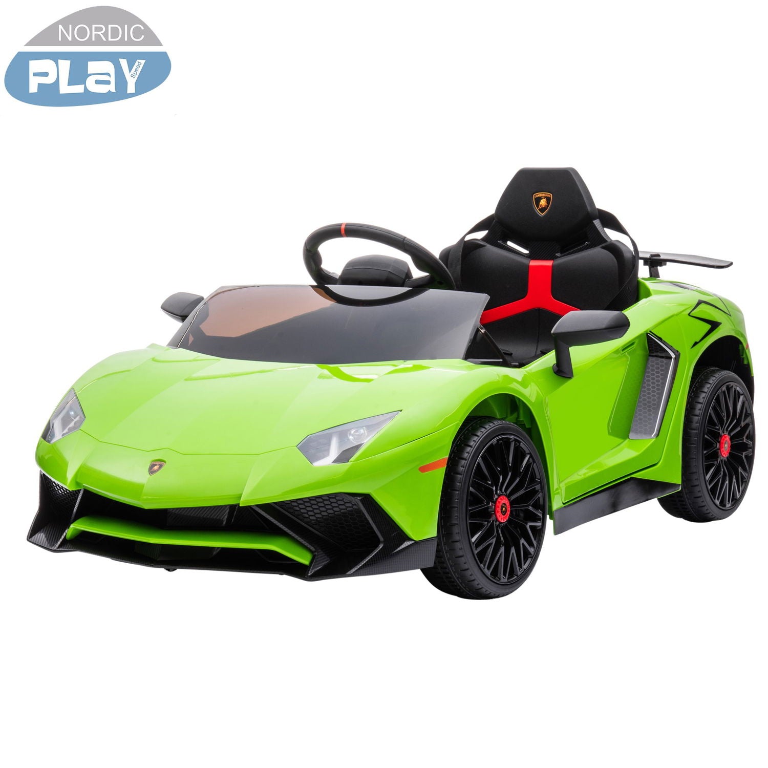 Produktbillede af NORDIC PLAY Speed elbil Lamborghini Aventador 12V limegrøn på tilbud i høj kvalitet