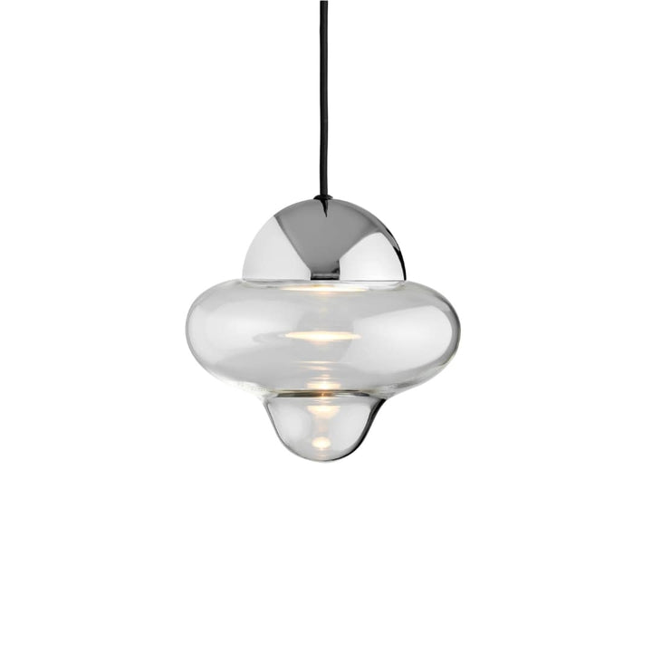 Nutty Pendel Clear Glass / Chrome Dome Design By Us