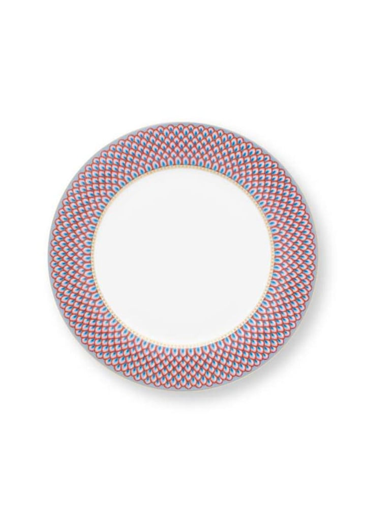 Plate Flower Festival Light Blue 26.5cm