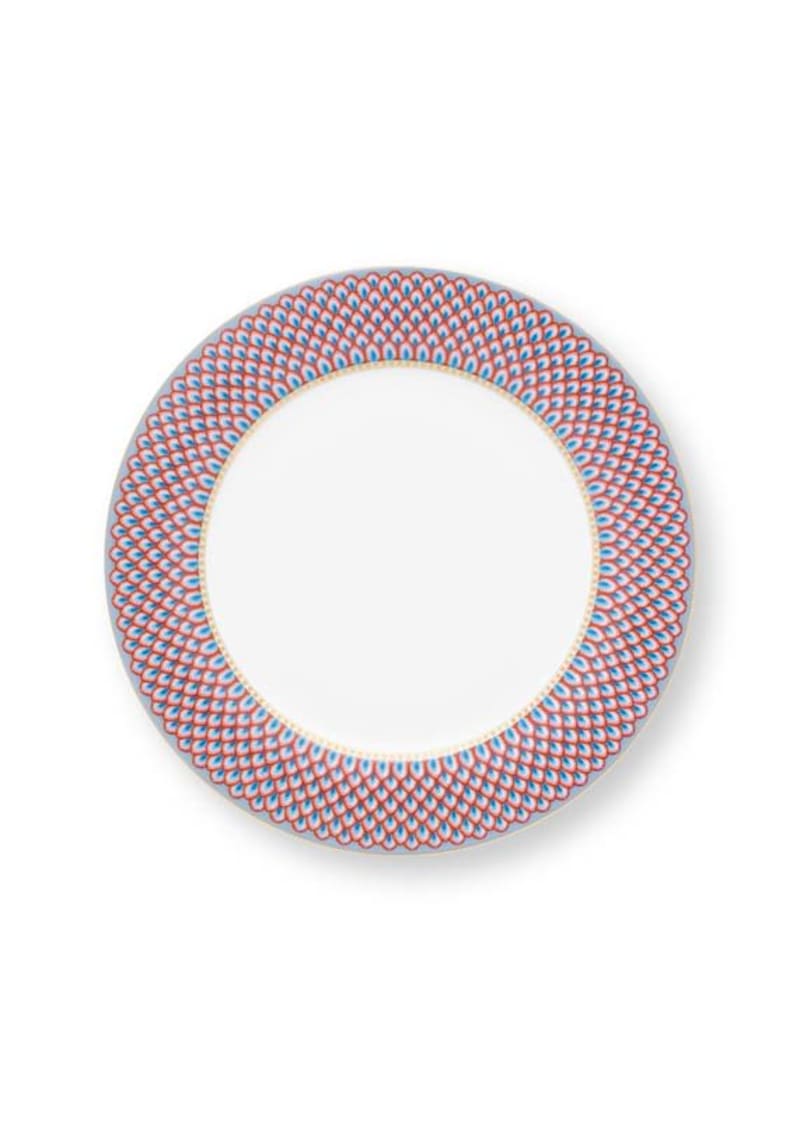 Plate Flower Festival Light Blue 26.5cm