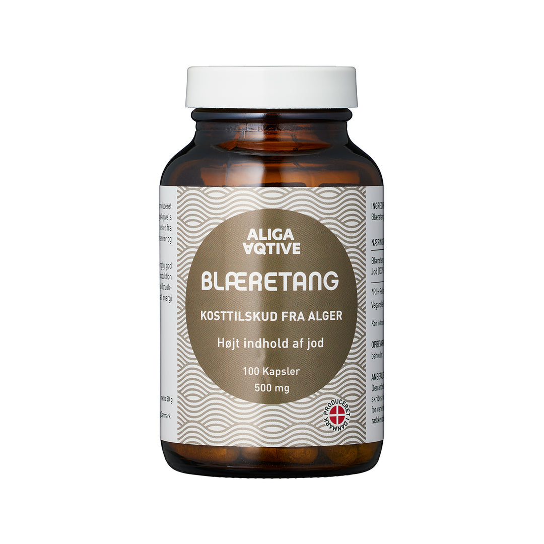 Detaljeret produktbillede af ALIGA AQTIVE Blæretang Kapsler 100 Kps. på tilbud
