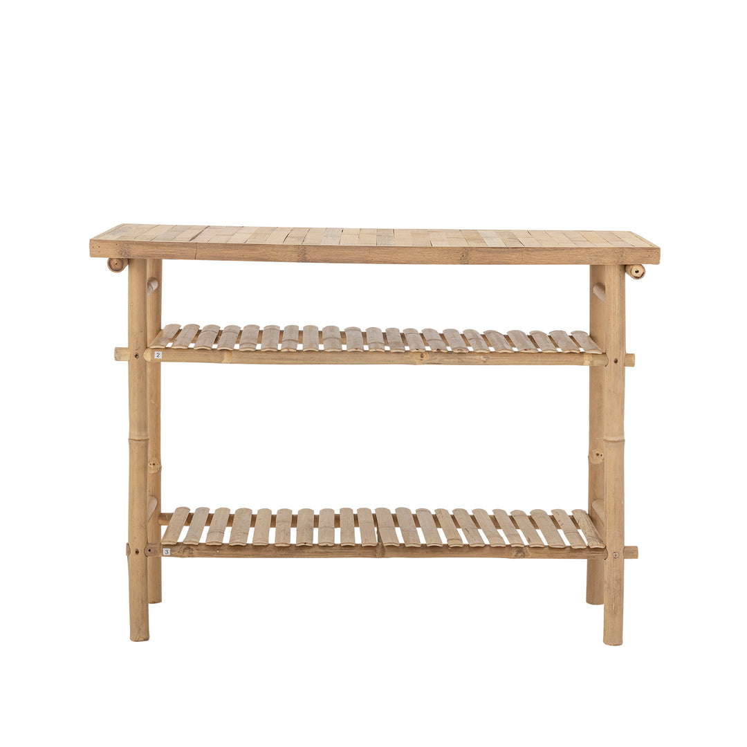 Produktbillede af BLOOMINGVILLE Sole sidebord m. 2 hylder natur bambus 100x40 i premium kvalitet
