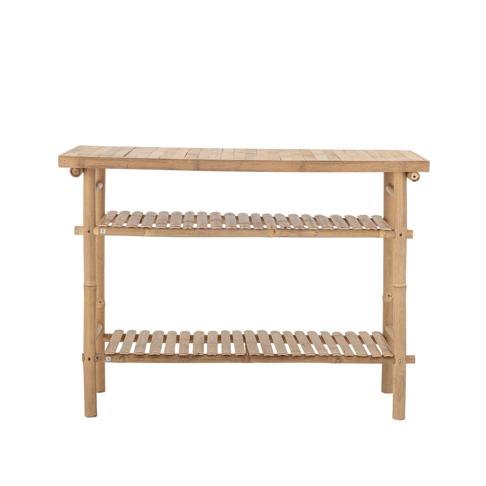Produktbillede af BLOOMINGVILLE Sole sidebord m. 2 hylder natur bambus 100x40 i premium kvalitet