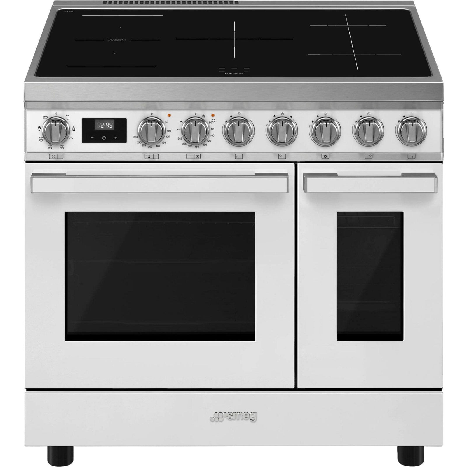 Smeg Smeg CPF92IM Portofino induktionskomfur 84,8 kg, hvid ❤ vinkelbillede (Induktionskomfur)