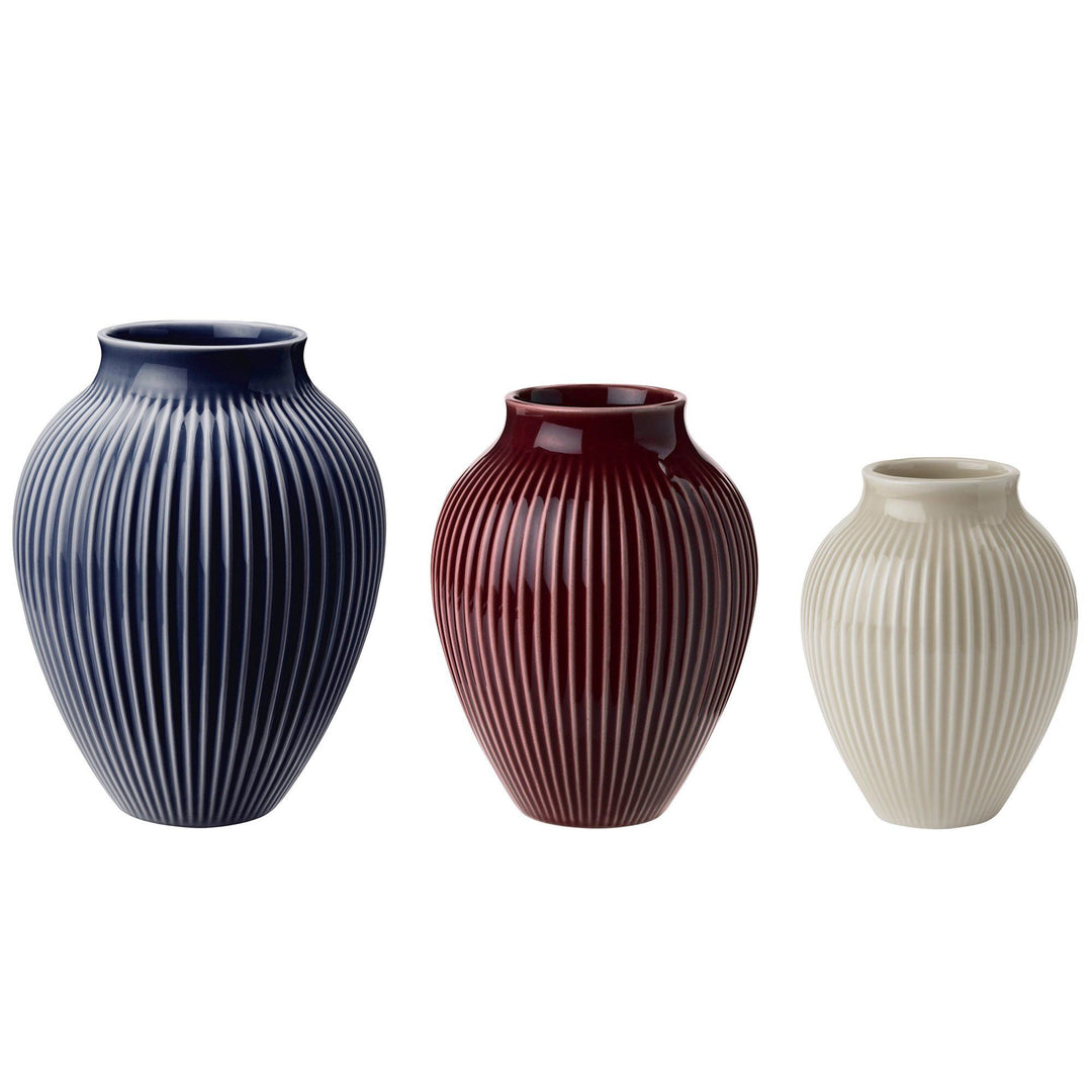 Knabstrup Knabstrup Minivase, ripple berry/sand/dark, 3 stk. – produktvisning (Vase)