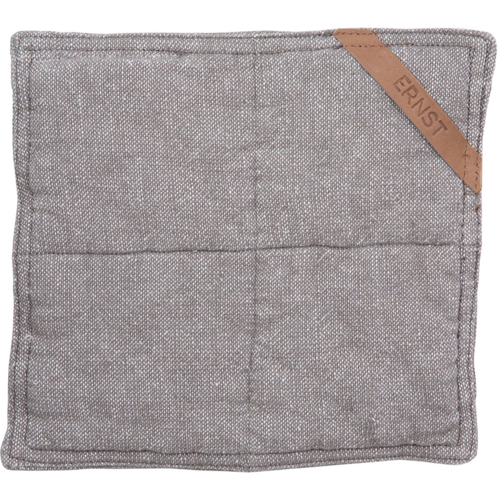 Ernst Ernst Grydelap i hørblanding, grå – detaljebillede (Grydelapper)