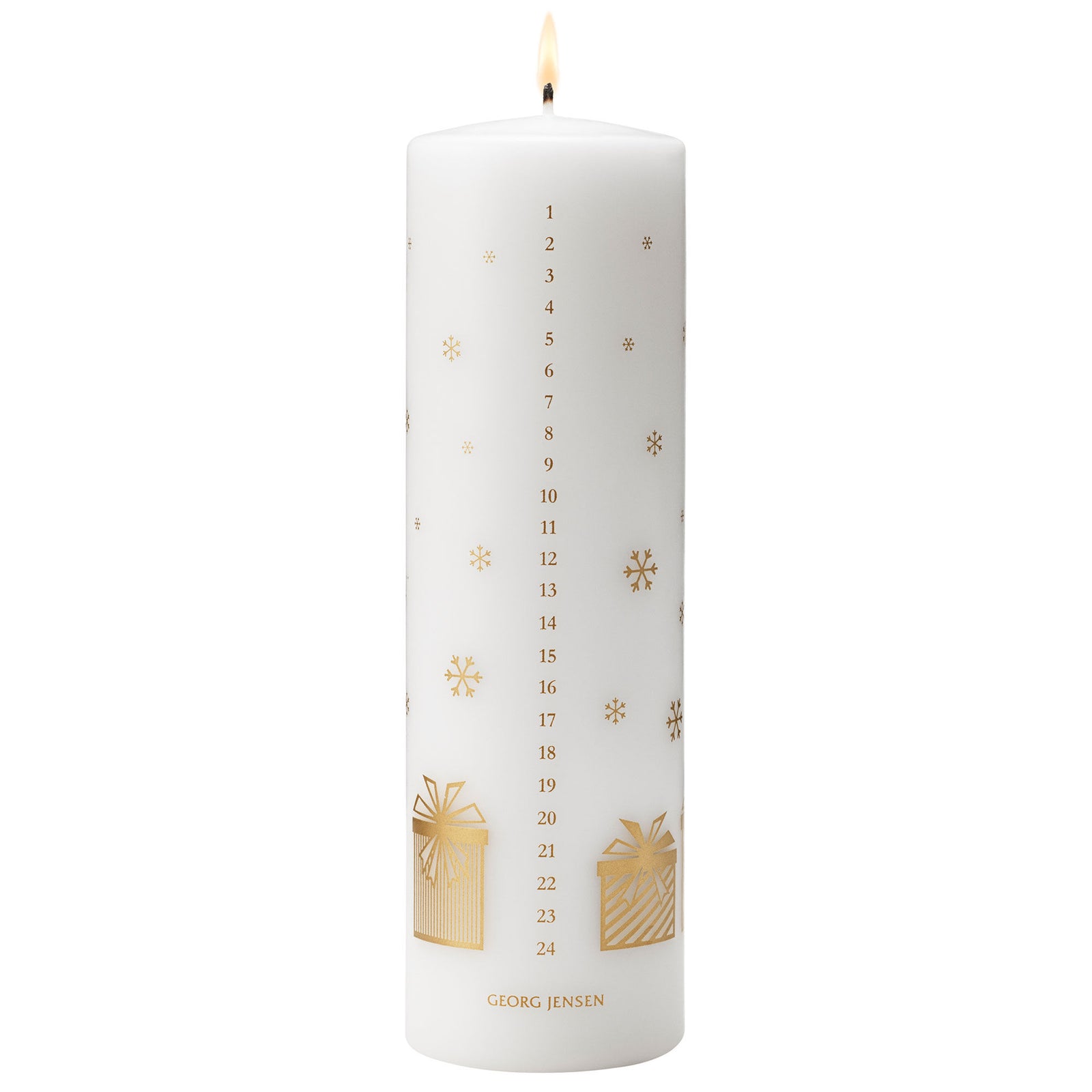 Georg jensen Georg Jensen CC 2025 kalenderlys, guld ❤ produktbillede (Julepynt)