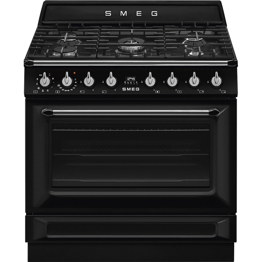 Smeg Smeg Gaskomfur Victoria TR90GMBL 90 cm, sort ❤ frontbillede (Gasblus)
