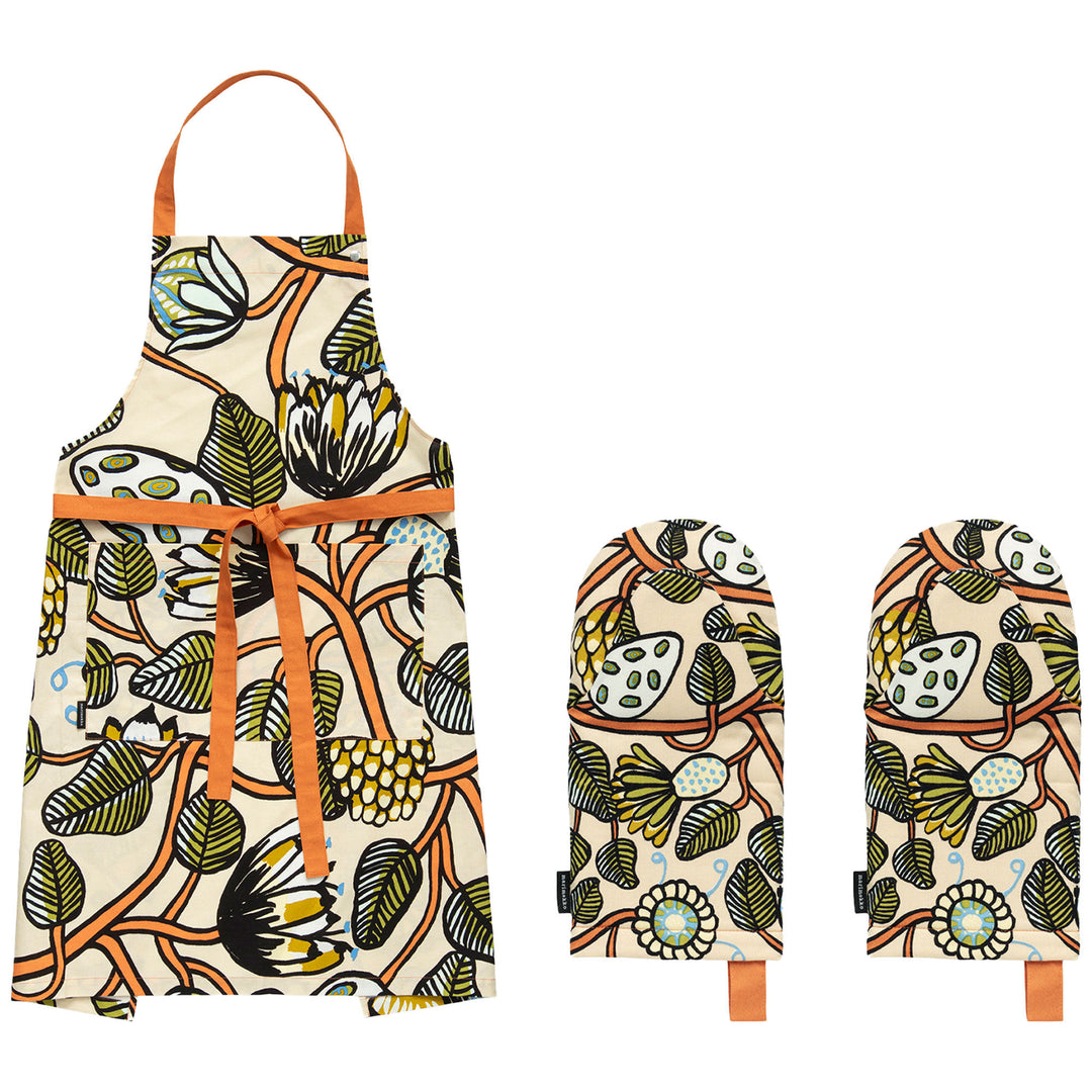 Marimekko Marimekko Tiara køkstextil sæt 3 dele – close-up (Forklæder)