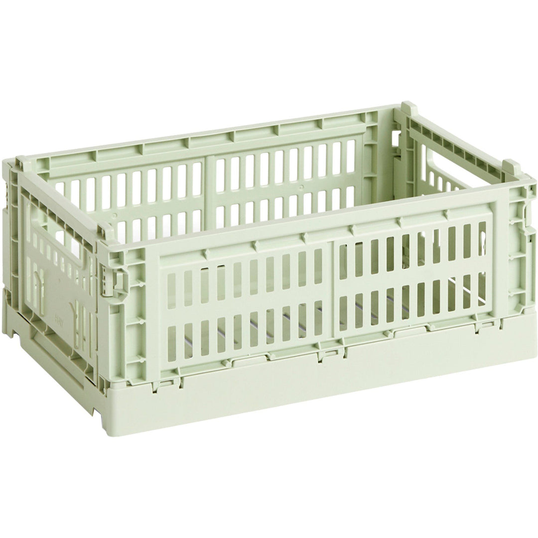 Hay Hay Colour Crate opbevaringskasse, small, mint – frontbillede (Opbevaringsboks)
