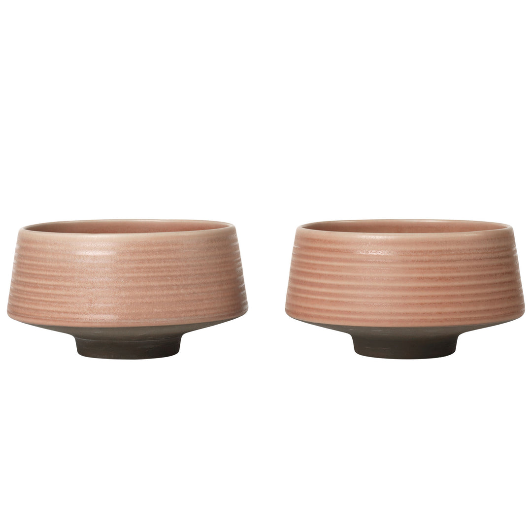 Broste Broste Miko Skål, dusty pink, 2 stk. – frontbillede (Serveringsskål)